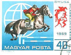 EQUITATION TIMBRE OBLITERE MAGYAR POSTA OTTUSA 1969 - Hippisme