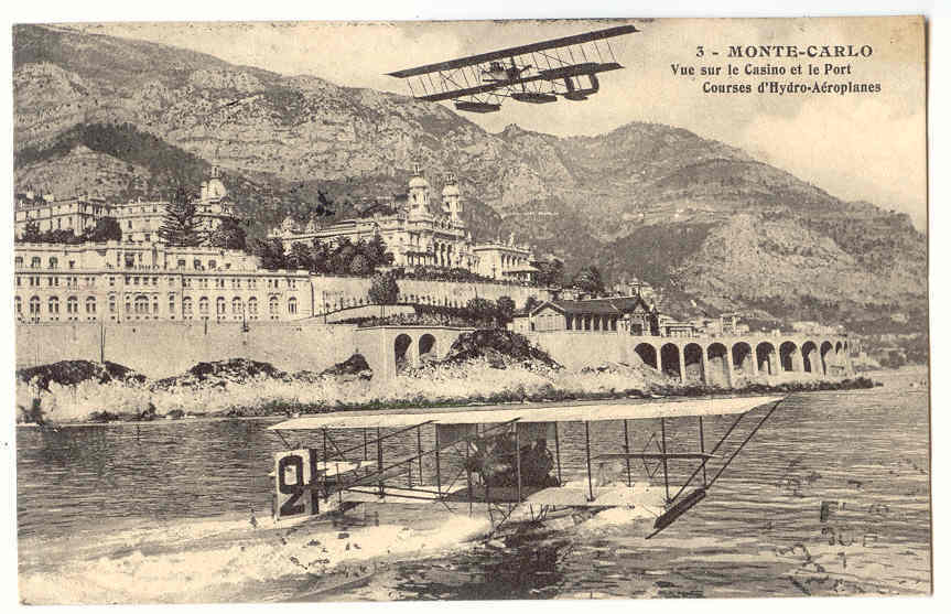 4856 - MONTE-CARLO - Vue Sur Le Casino Et Le Port - Courses D' Hydro-Aéroplanes - Sonstige & Ohne Zuordnung