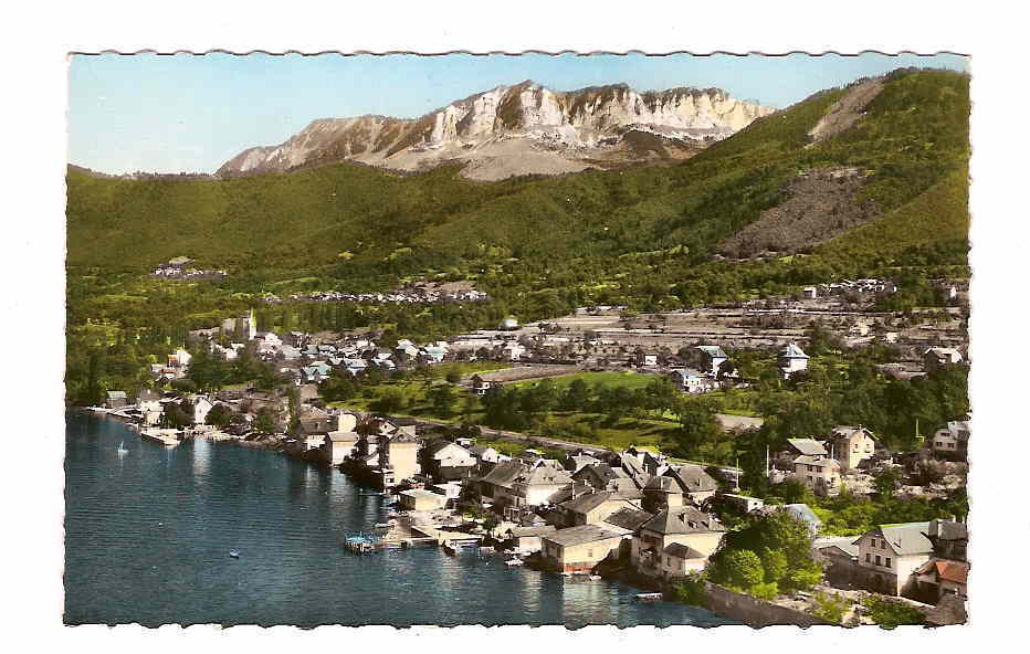 LUGRIN TOURRONDE - Vue Générale Aérienne, Le Lac Léman, Le Village Et La Chaîne Des Mémises. - Lugrin