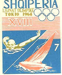VOILE TIMBRE NEUF ALBANIE JEUX OLYMPIQUES TOKYO 1964 Et Natation - Summer 1964: Tokyo