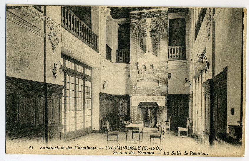 91 - CHAMPROSAY. Sanatorium Des Cheminots. Section Des Femmes. La Salle De Réunion. - Draveil