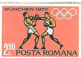 BOXE TIMBRE NEUF ROUMANIE JEUX OLYMPIQUES MUNICH 1972 - Boxen