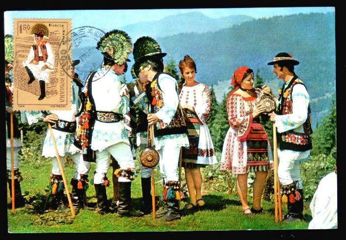 Romania 1977 Maximum Card Dance,costumes,very Nice. - Dance