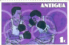 BOXE TIMBRE NEUF ANTIGUA JEUX OLYMPIQUES MONTREAL 1976 - Boxen