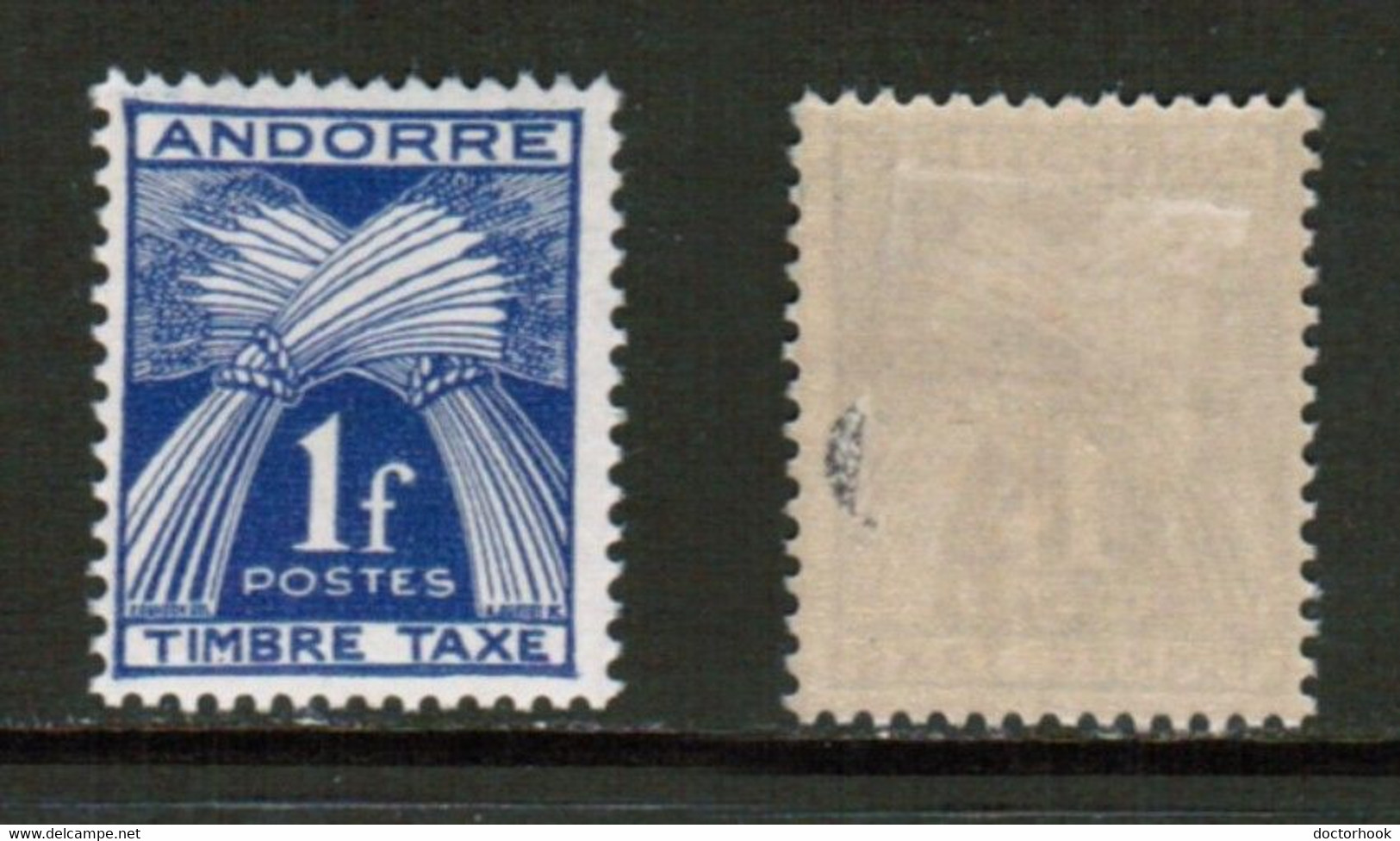 FRENCH ANDORRA   Scott # J 33* MINT LH (CONDITION AS PER SCAN) (WW-2-49) - Unused Stamps
