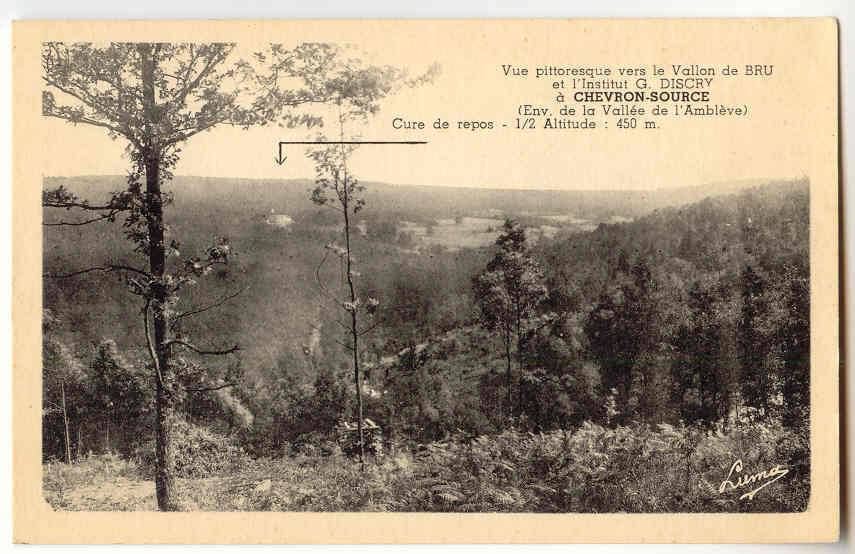 5175 -  CHEVRON - SOURCE - Vue Pittoresque Vers Le Vallon De BRU Et L'Institut G.DISCRY - Stoumont