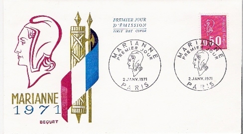 FDC / Béquet / 1971. - 1971-1976 Marianne Van Béquet