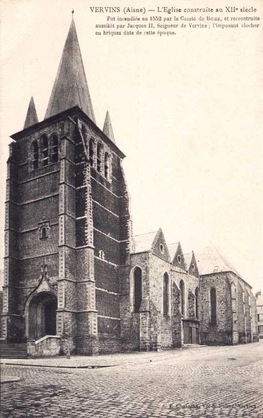 Cpa Vervins (02, Aisne) Eglise. Edit Chaseray, Val St Pierre, Vervins - Vervins