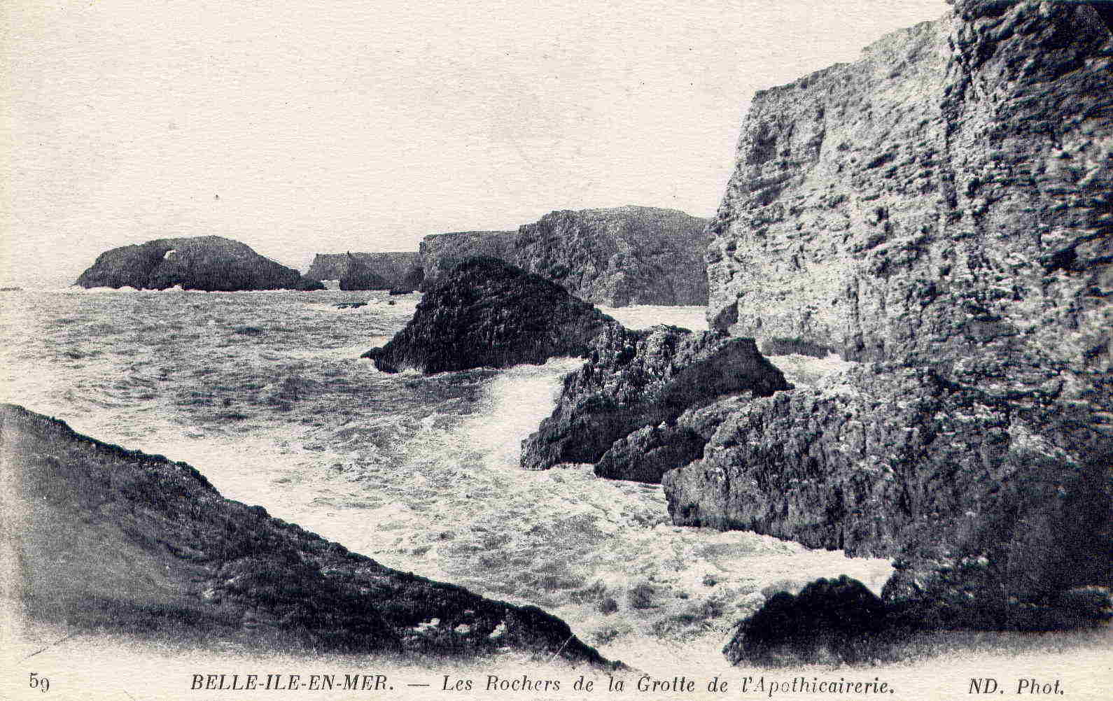 59 - BELLE-ILE-en-MER - Les Rochers De La Grotte De L´Apothicairerie - Belle Ile En Mer