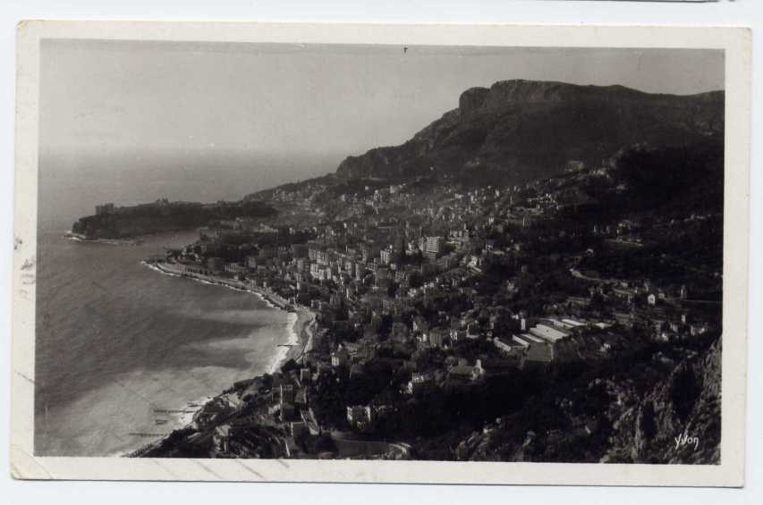 Réf 100  -  MONACO  - Vue D´ensemble De La Principauté (1935) - Panoramic Views