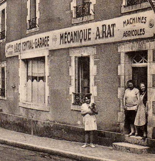 18 ARGENT Entrée Route De Gien, Garage Mécanique A. Rat, Animée, Ed Roblin, 191? - Argent-sur-Sauldre