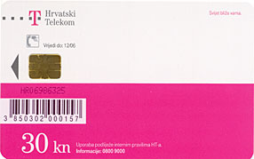 Croatia - Croatie - Kroatien - T- Com  ( 30.kuna ) - Telecom