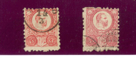 Hungary Nice Used Stamp Nr. 10a/b - Gebruikt