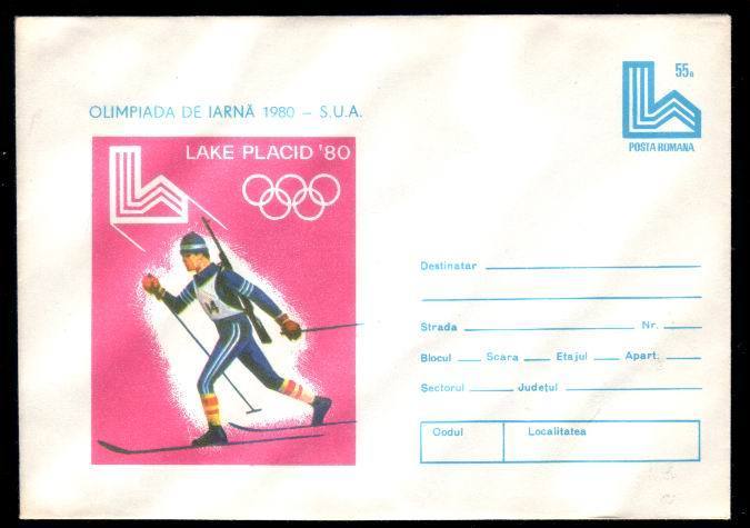 Romania 1980 Special 3x Covers Stationery,Olympic Games Lake Placid. - Invierno 1980: Lake Placid