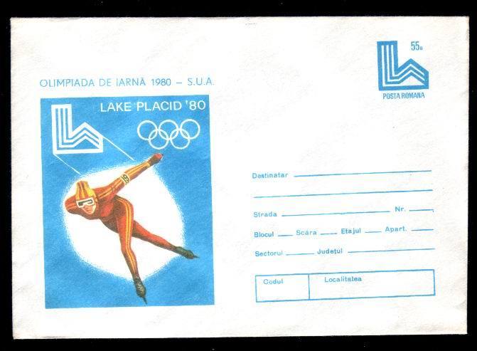 Romania 1980 Special 3x Covers Stationery,Olympic Games Lake Placid. - Invierno 1980: Lake Placid