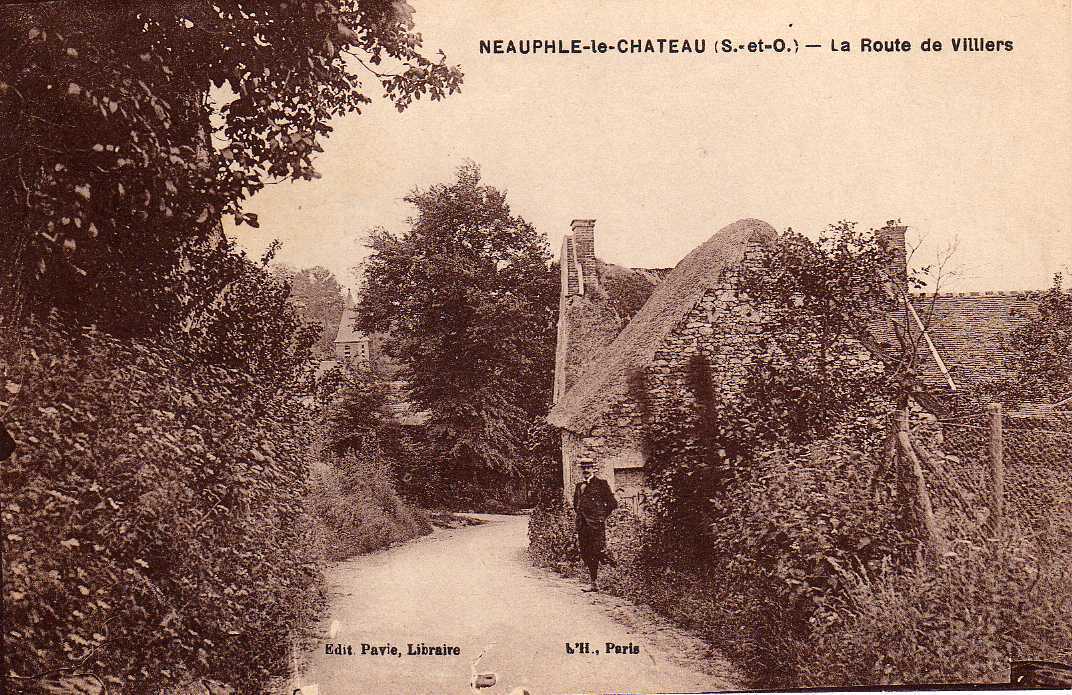 78 NEAUPHLE LE CHATEAU Route De Villiers, Animée, Ed Pavie, 191? - Neauphle Le Chateau