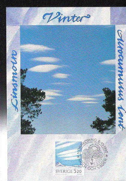 SUEDE Carte Maximum Num.yvert 1620 NUAGES ET METEOROLOGIE - Cartes-maximum (CM)