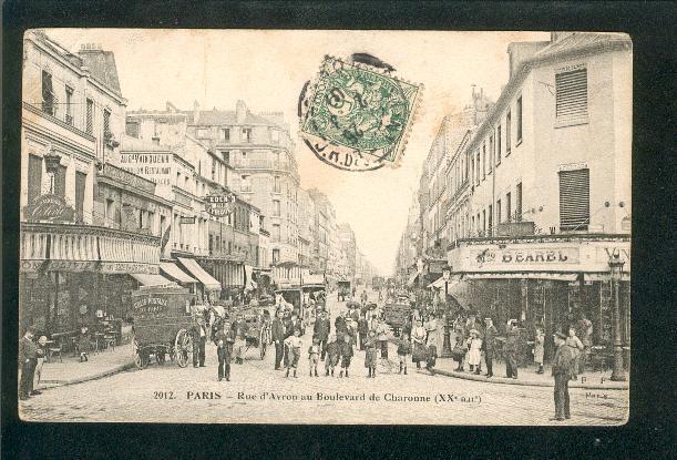 Paris - Rue D'Avron Au Boulevard De Charonne (belle Animation, Attelage Colis Postaux...) - Arrondissement: 20