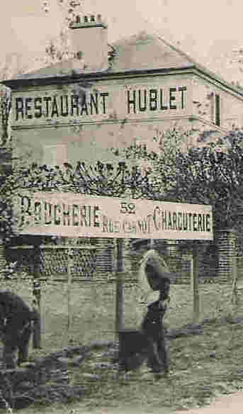 78 CARRIERES SOUS POISSY Cpa Animée Restaurant HUBLET Et Les Ecluses    Edit Bourdier - Carrieres Sous Poissy