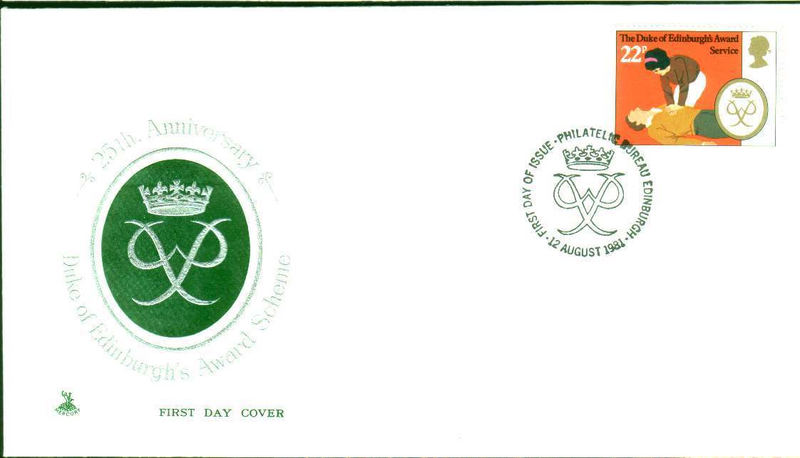 Fdc Santé > Secourisme Gb 1981 The Duke Of Edinburgh´s Award Service - Secourisme