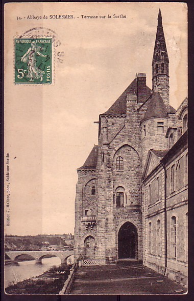 SARTHE - Solesmes - L'abbaye - Les Terrasse Sur La Sarthe - Solesmes
