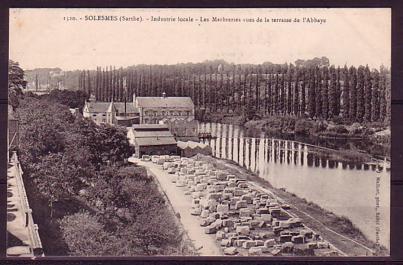 SARTHE - Solesmes - Industrie Locale - Les Marbreries Vues De La Terrasse De L'abbaye - Solesmes