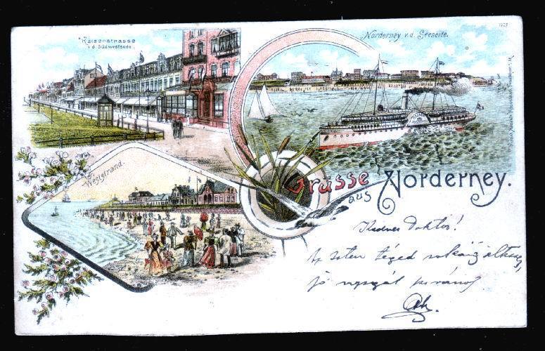 CPA  GERMANY! NORDERNEY Litography Original Vintage, Mailed In 1898. - Norderney