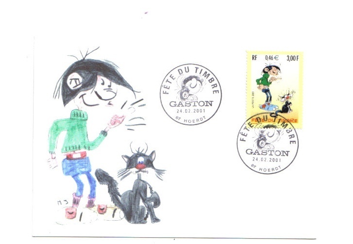 Cachet Temporaire Gaston Lagaffe 2001 - Comics