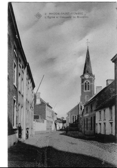 RHODE-SAINT-GENESE 2  L'Eglise Et Chaussée De Bruxelles - St-Genesius-Rode