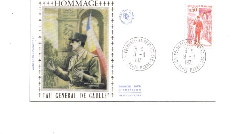 Premier Jour De Gaulle - Colombey Les Deux Eglises 1971 - De Gaulle (Général)