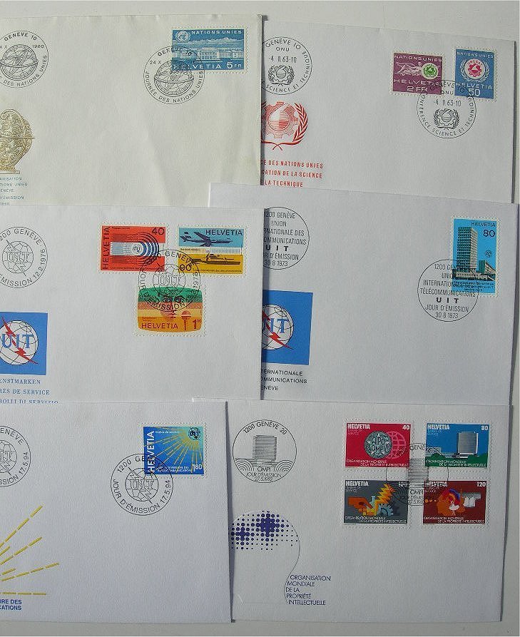 SWTZERLAND GENEVA OFFICES 24 FDCS + RARE FOLDER - Autres & Non Classés