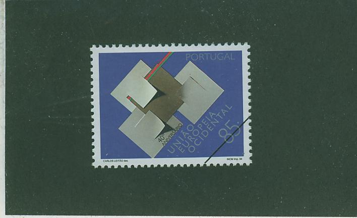 SPE0024 Specimen Union Européenne Occidentale Assemblage Geometrique Carré 1977 Portugal 1994 Neuf ** - Unused Stamps