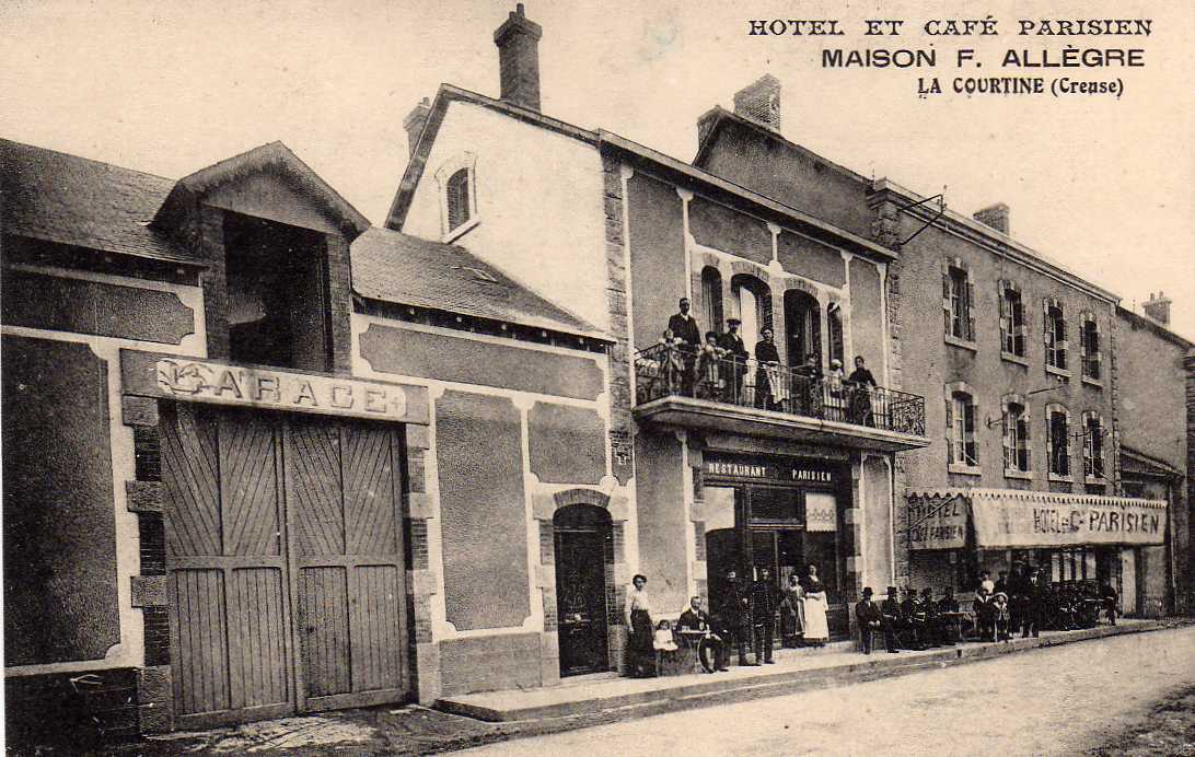 23 LA COURTINE Hotel & Café Parisien, Maison F. Allègre, Terrasse Animée, Ed ?, 191? - La Courtine