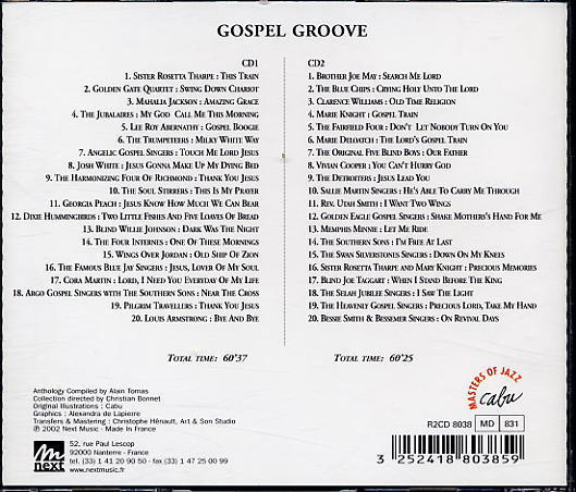 GOSPEL GROOVE   -  COFFRET 2 CD  -  2002 - Jazz