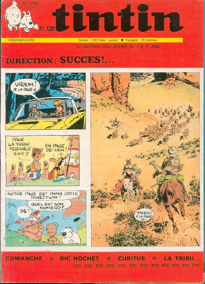 LE JOURNAL TINTIN N° 1143 DE 1970 - Tintin