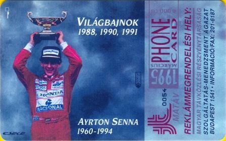 Hungary - K1995-04 - Ayrton Senna - Hongarije