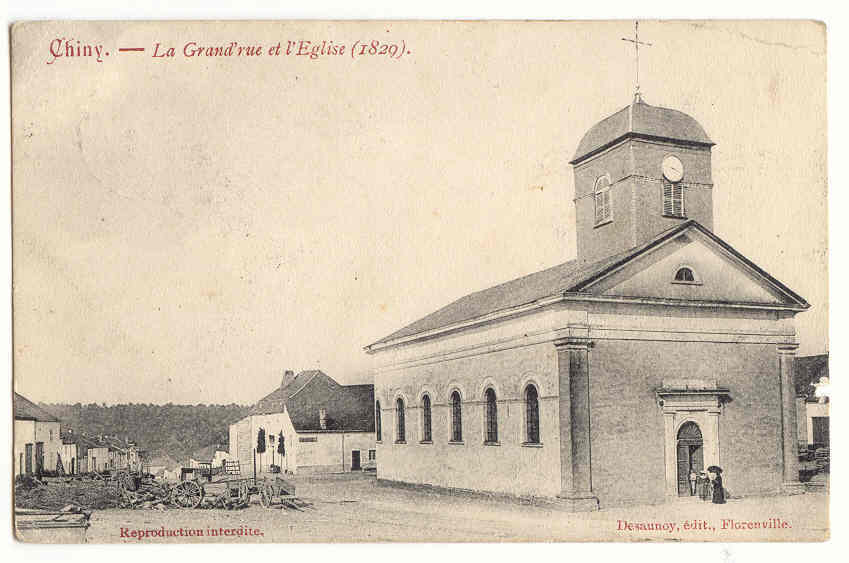 5691 - CHINY - La Grand´rue Et L´ Eglise (1829) - Chiny