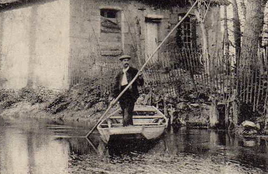 41 MONTOIRE SUR LOIR Robinson, Passeur En Barque, Moulin ?, Ed Vannier 9, 191? - Montoire-sur-le-Loir