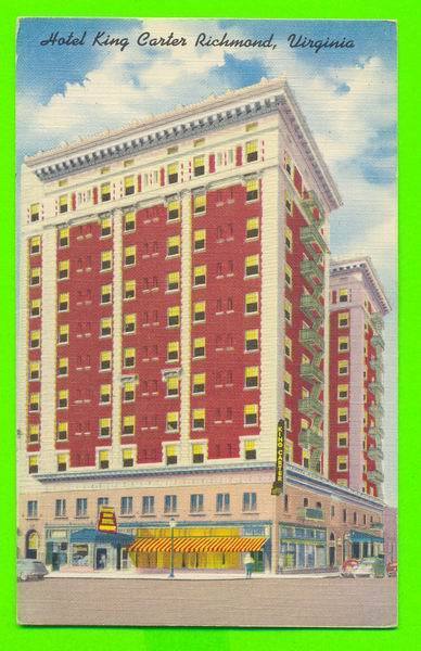 RICHMOND,VIRGINIA - HOTEL KING CARTER - CARD TRAVEL IN 1960 - - Richmond