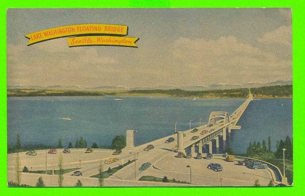 SEATTLE, WA - LAKE WASHINGTON FLOATING BRIDGE - ANIMATED - - Seattle