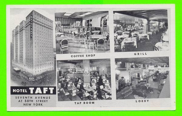 NEW YORK CITY, NY - HOTEL TAFT - 5 MULTIVIEWS - TRAVEL IN 1953 - - Bares, Hoteles Y Restaurantes