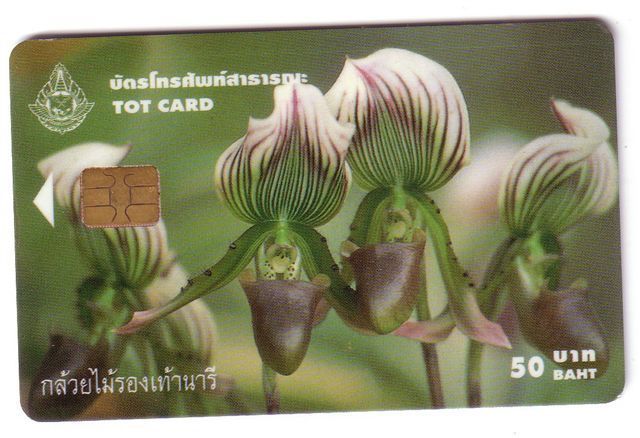 ORCHID ( Thailand Chip Card ) Orchidée Orchidee Orquídea Orchidea Orchids Flowers Fleurs Flower Fleur Fiore Fiori Blumen - Thailand