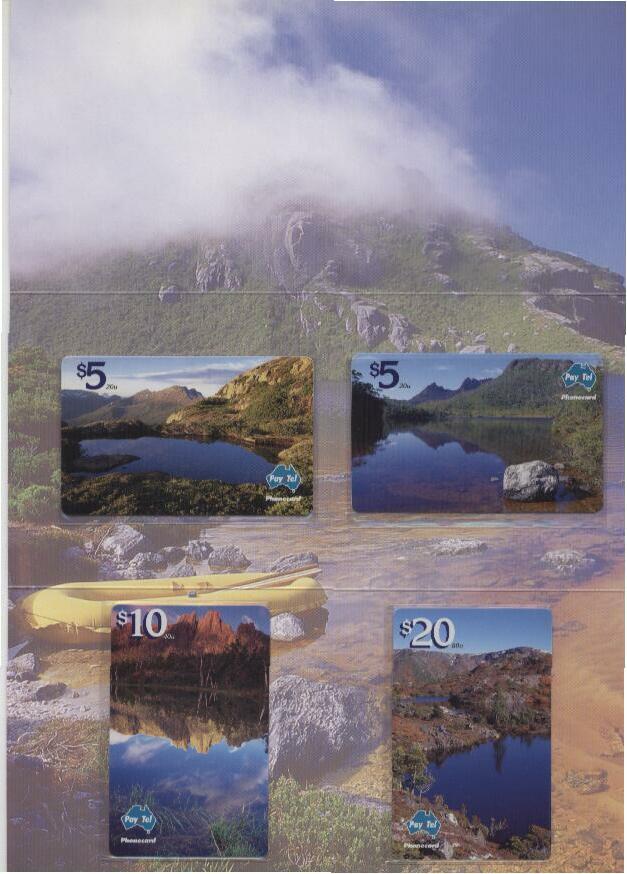 AUSTRALIA Set Of 4 Vieuws Of Tasmania Face Value $40  Mint 1500 Only + Folder - Australie