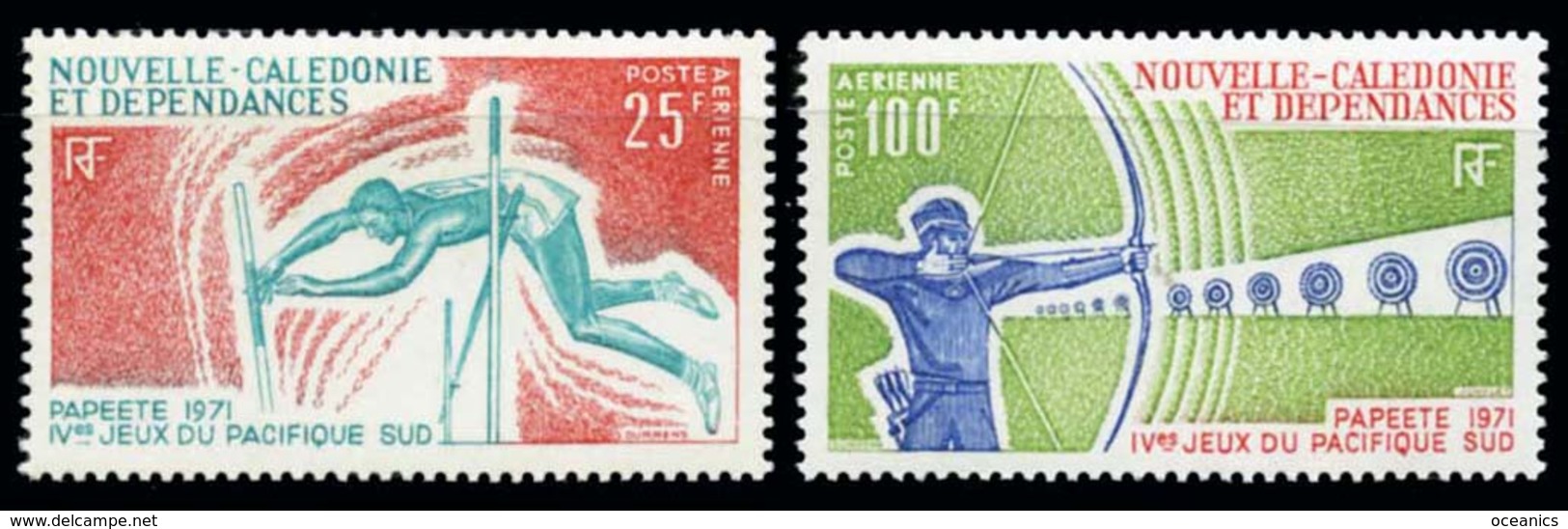 Nouvelle Calédonie (Y/T No, PA-122-23 - Jeux Du Pacifique Sud 1971) [**] - Unused Stamps