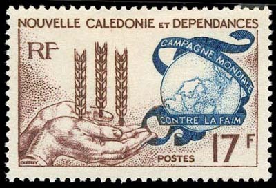 Nouvelle Calédonie (Y/T No, 307 - La Faim Dans Le Monde) [*] - Ungebraucht