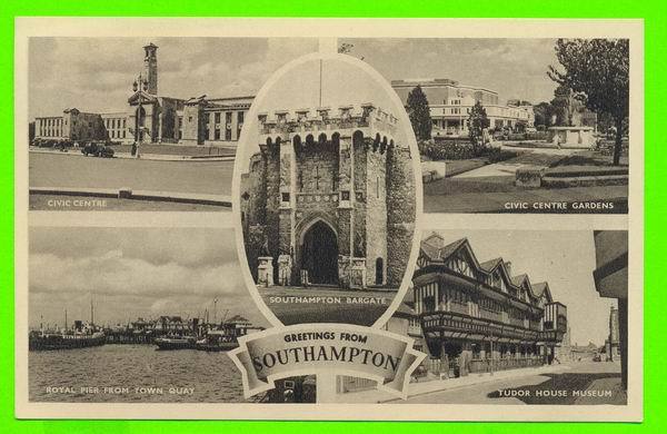 GREETINGS FROM SOUTHAMPTON, UK - 5 MULTIVIEWS - JARROLD & SONS LTD - - Southampton
