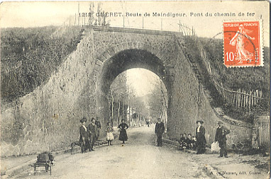 23 - CREUSE - GUERET - ROUTE De MAINDIGOUR Et PONT Du CHEMIN De FER - BROUETTE - CARTE SUPER ANIMEE - DE NUSSAC 1212 - Guéret