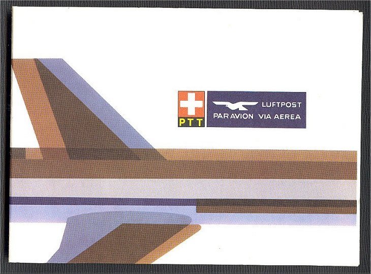 SWITZERLAND FOLDER WITH 5 AIRPOST COVERS 1981 - Usati