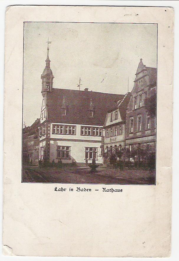 AK LAHR I.baden Rathaus 1918 R*542 - Offenburg