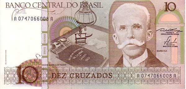 BRESIL   10 Cruzados  Non Daté (1986)   Pick 209a    ***** BILLET  NEUF ***** - Brazil
